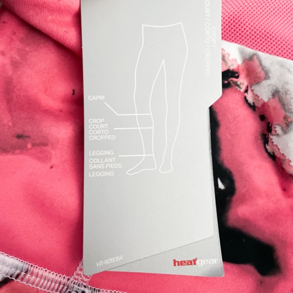 Under Armour Heat Gear Light Blue Crop Leggings - Picture 2 of 2